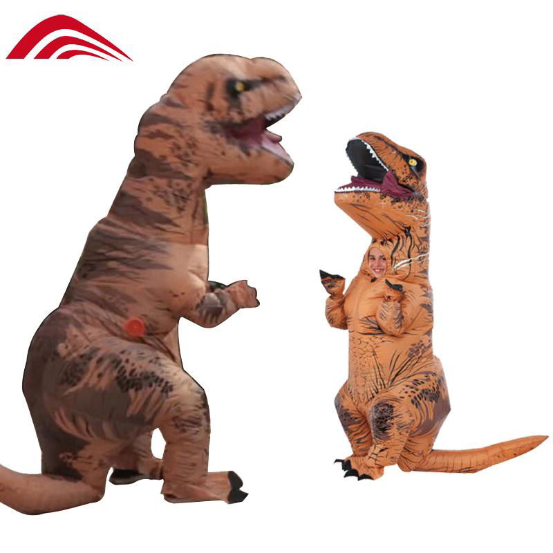 Water proof polyester Halloween animal mascot inflatable t rex costume  