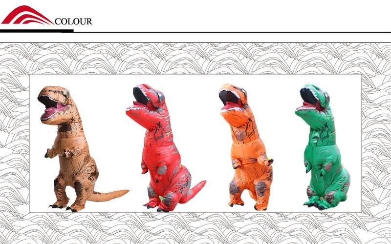 Water proof polyester Halloween animal mascot inflatable t rex costume  