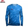 100% polyester dry fit dye sublimated custom fishing jersey  3