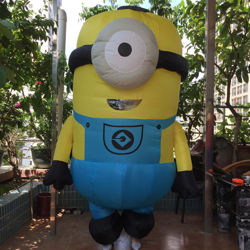 Costume advertising inflatable minion mascot,inflatable minion 3