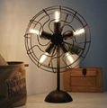 European style Loft RH decorated fan table lamp 2