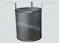 Titanium anode cylinder for sewage disposal