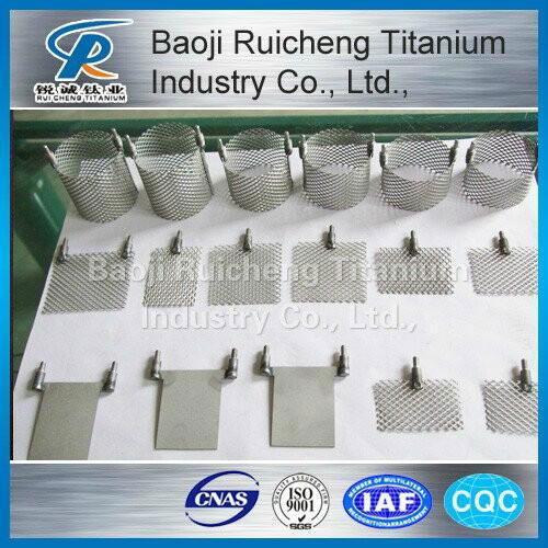 Platinum-coated titanium anode/titanium electrode 4