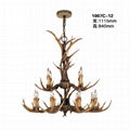 Deer antler resin chandelier