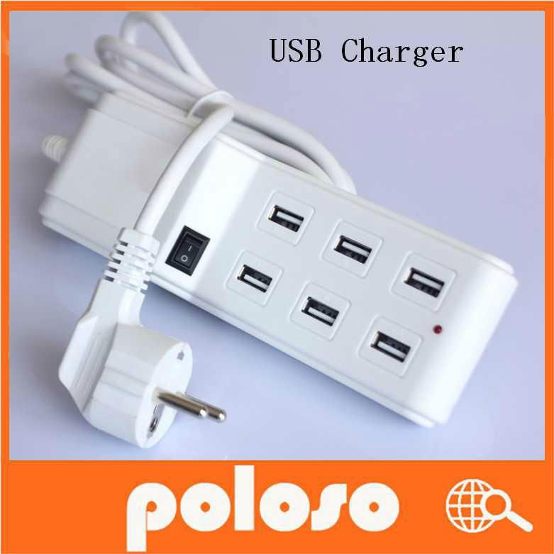 New products 2014 Max Load 7.1A 6 port universal portable usb charger.