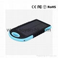 Waterproof Solar Portable Powerbank With LED Lighting  2