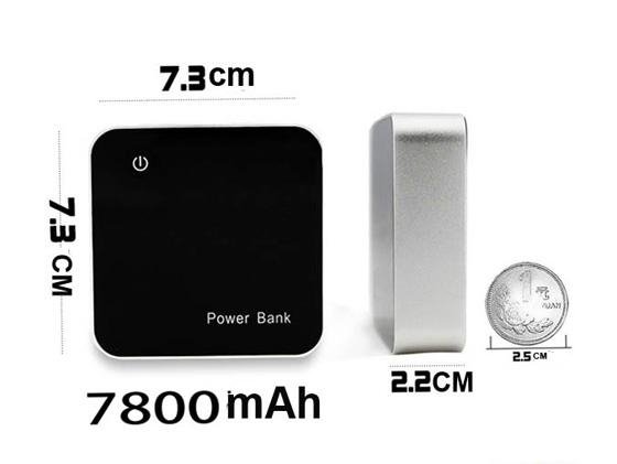 7800mAh square shape portable power bank