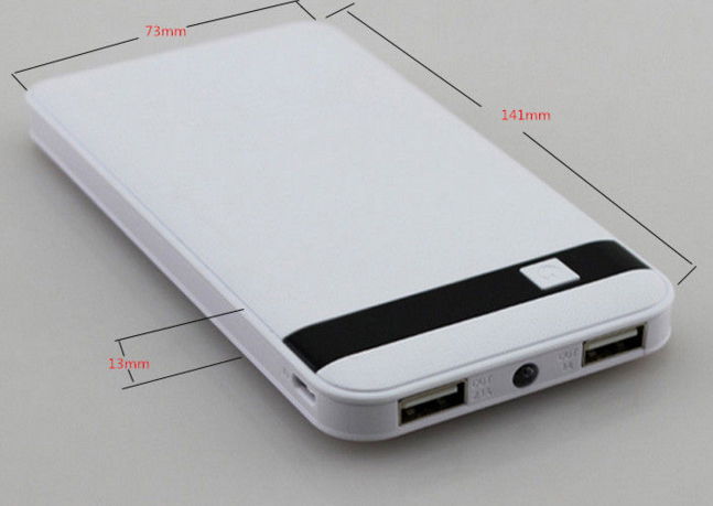 Flash Light 8000mah Li Polymer Chargers Dual USB Slim Power Bank 2