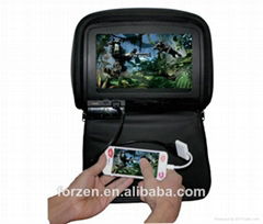 9 inch Android Touch SD/MS/MMC 3-in-1 headrest Car dvd With Telephone connectio