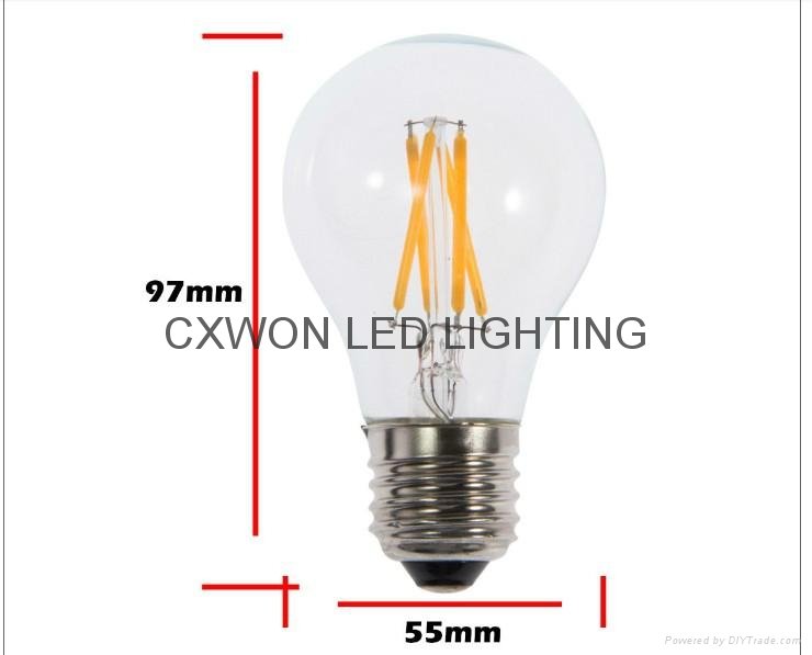 LED 4W Filament bulbs 360 degree lighting bulb
