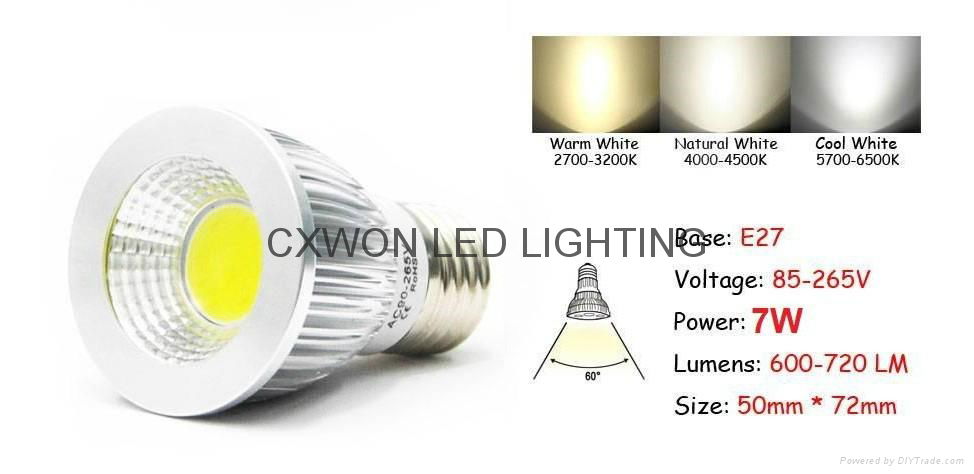 COB GU10 Led 5W 7W 9W bulbs light dimmable E27 E26 E14 MR16 led 2