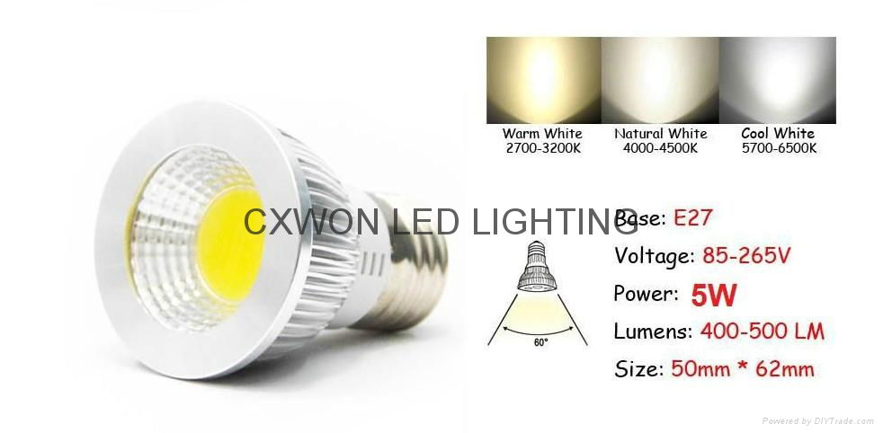 COB GU10 Led 5W 7W 9W bulbs light dimmable E27 E26 E14 MR16 led 3