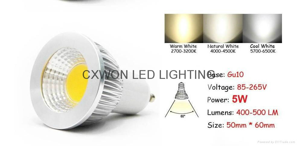 COB GU10 Led 5W 7W 9W bulbs light dimmable E27 E26 E14 MR16 led 5