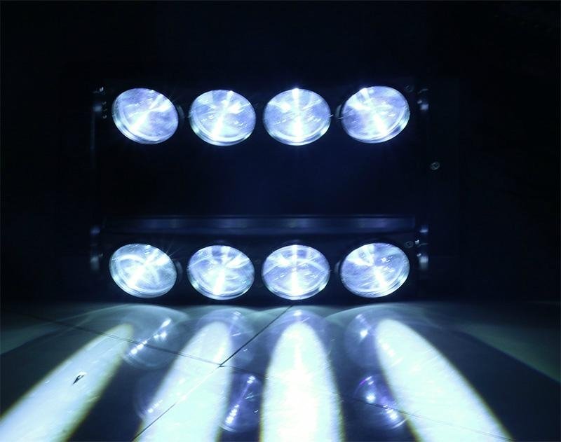 Spider 8 eyes LED stage light moving head RGBW 5