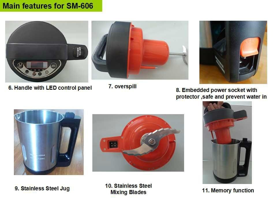 Electric Soup Maker and Heated Blender with LED Display 3