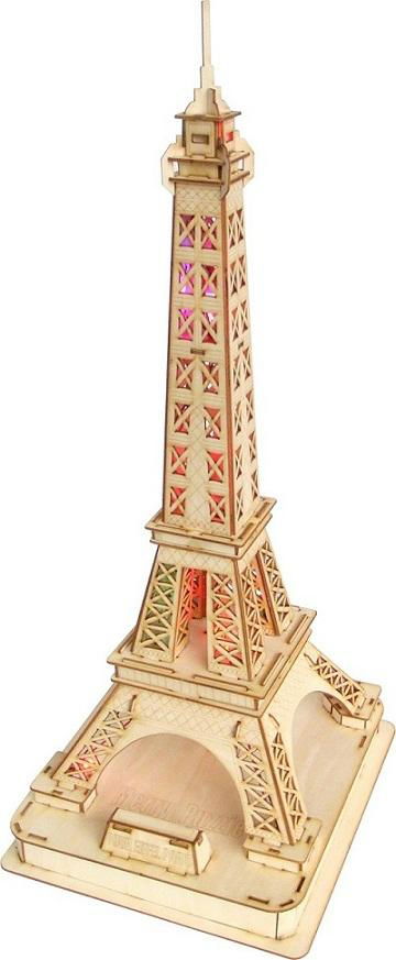 Eiffel tower world architecture plan toy   wooden model