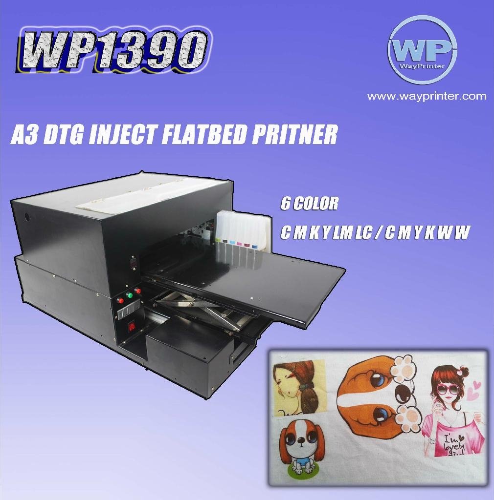 A3 DTG Digital Flatbed Printer for T-SHIRT 3