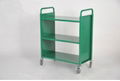 Steel three layers book cart RCA-3S-LIB02