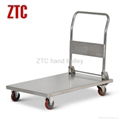 Folding platform hand trolley,stainless steel foldable platform utility trolley 