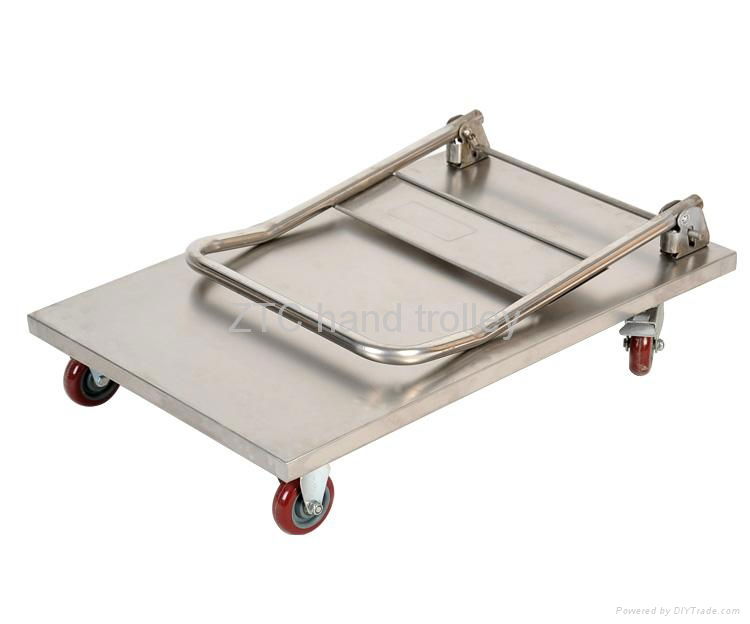 Folding platform hand trolley,stainless steel foldable platform utility trolley  3