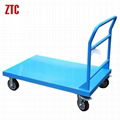 Heavy duty warehousing logistics platform hand trolley