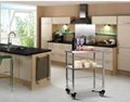 Three layers hotel service stainless steel trolley cart on wheels  3