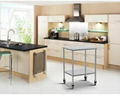 Stainless steel hotel service food trolley cart with double layers 3