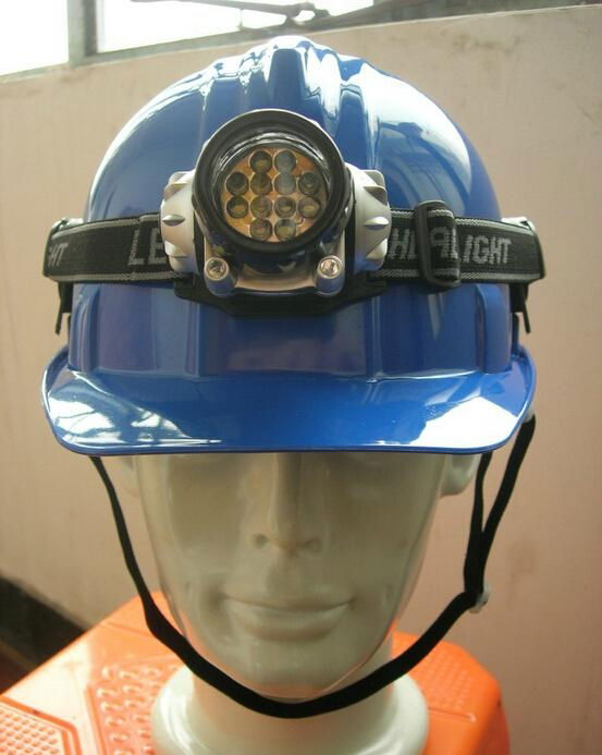 Safety Helmet With Miner's Lamp