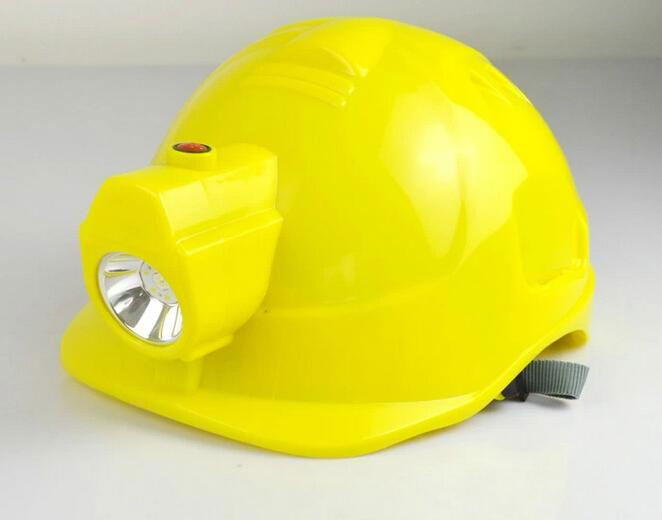 Safety Helmet With Head Lamp Led Mining Light