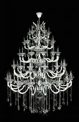 chrome iron & hall chandeliers