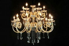 Glass pipe bending chandelier