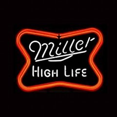 New T6 MILLER HIGH LIFE handicrafted real glass tube neon light beer lager bar p