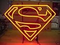 New T12 SUPERMAN LOGO handicrafted real glass tube neon light beer lager bar p