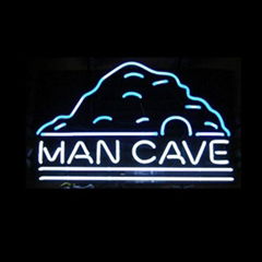 New T20 MAN CAVE handicrafted real glass tube neon light beer lager bar p