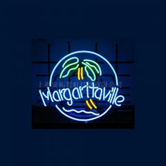 New T26 MARGARITAVILLE handicrafted real glass tube neon light beer lager bar p