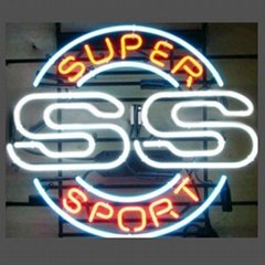 New T63 SS SUPER SPORT handicrafted real glass tube neon light beer lager bar p