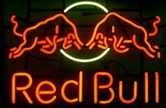 New T74 RED BULL handicrafted real glass tube neon light beer lager bar p