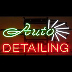 New T90 AUTO DETAILING handicrafted real glass tube neon light beer lager bar p