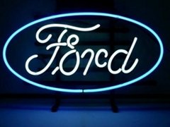 New T438 FORD  handicrafted real glass tube neon light beer lager bar p