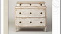 Shabby Chic Rectangular Sweddish Chest Drawer with 3 Long Drawers