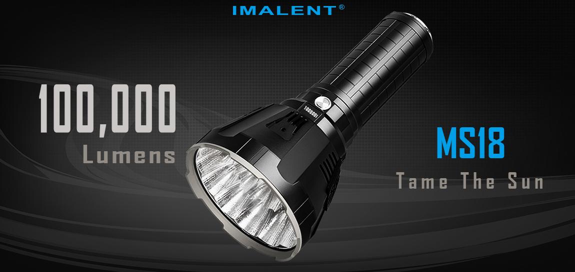 Imalent MS18 Original LED flashlight maximum output  100,000lumens 1350 meters 1