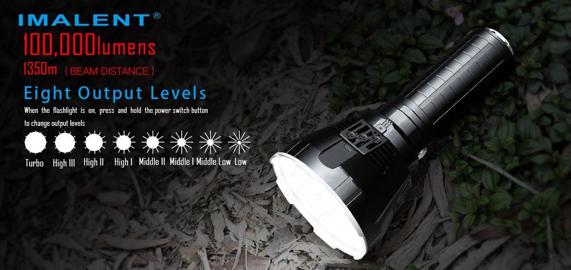 Imalent MS18 Original LED flashlight maximum output  100,000lumens 1350 meters 2