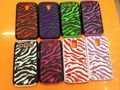 New fashion Film dual layer Zebra combo hard soft PC+Silicon cell phone case