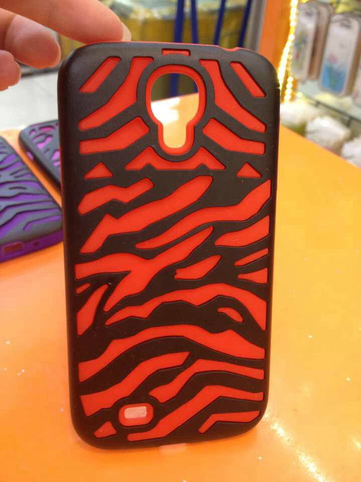 New fashion Film dual layer Zebra combo hard soft PC+Silicon cell phone case 5