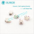 Dental Orthodontic Ceramic Self Ligation Bracket with Metal Flap