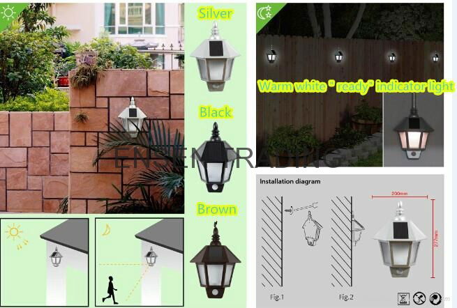 墙挂太阳能感应灯 5