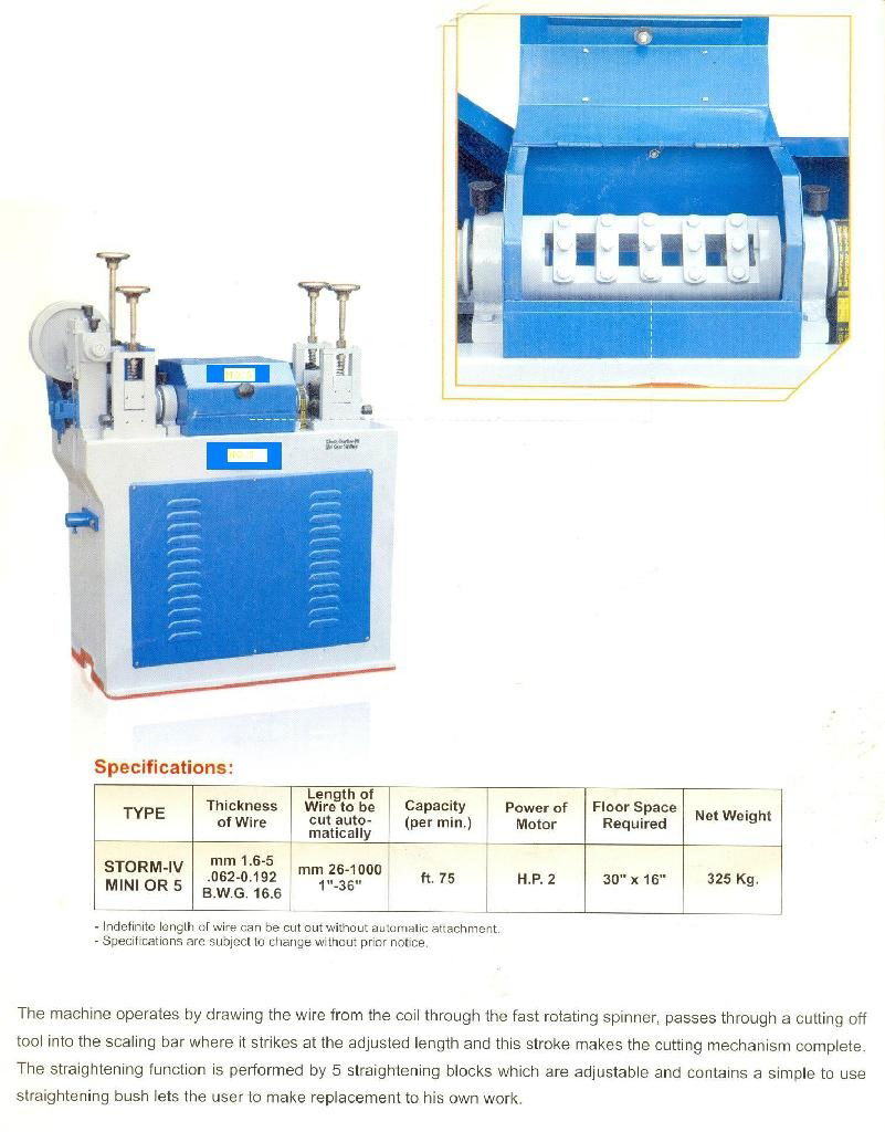 Wire straightening & cutting machine 3