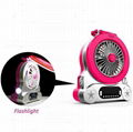 electric table fan/ portable mini handheld fan  with LED lamp/flash light/ MP3