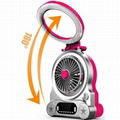 electric table fan/ portable mini handheld fan  with LED lamp/flash light/ MP3 4