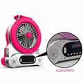 electric table fan/ portable mini handheld fan  with LED lamp/flash light/ MP3 2